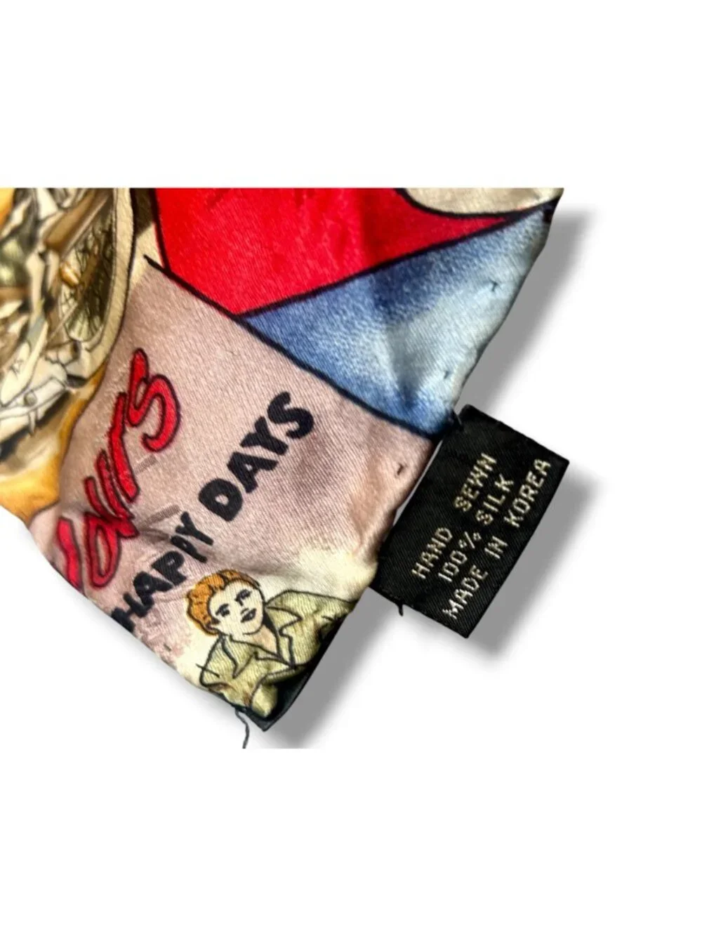 Vintage Harley Davidson Nicole Miller Silver motorcycle Scarf Retro Silk